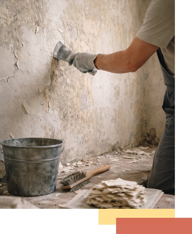 Удаление старой краски со стен в зиме качественно и быстро