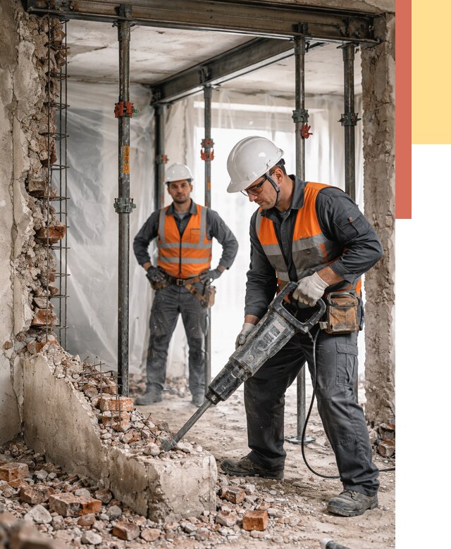 Снос несущих стен в зиме от 10484 руб. — демонтаж несущей стены под ключ | ОТДЕЛОЧНИК-Зма