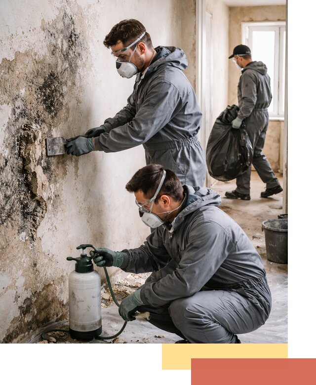 Удаление плесени со стен профессионально в зиме