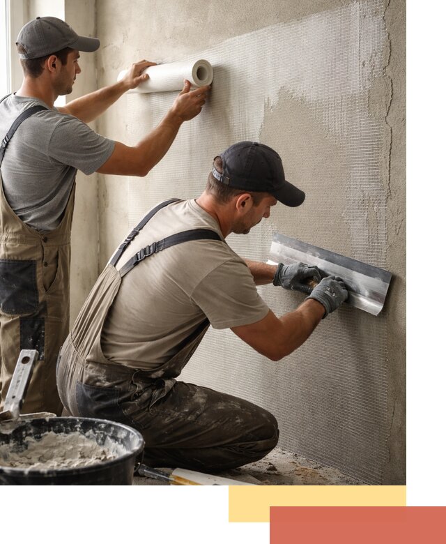 Армирование стен стеклосеткой в зиме для прочной отделки