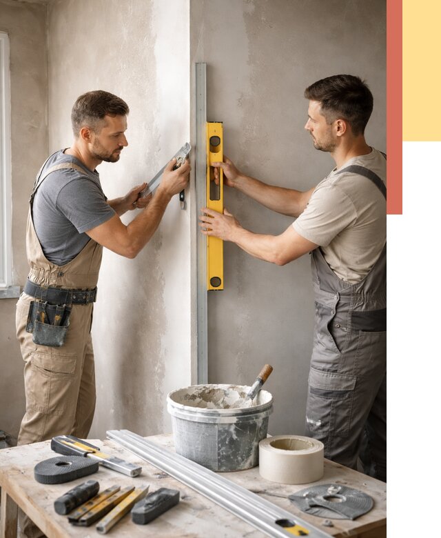 Выведение углов стен в зиме от 1892 руб. быстро и недорого | ОТДЕЛОЧНИК-Зма