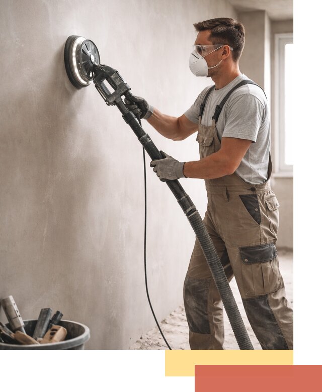 Профессиональная шлифовка стен в зиме быстро и качественно