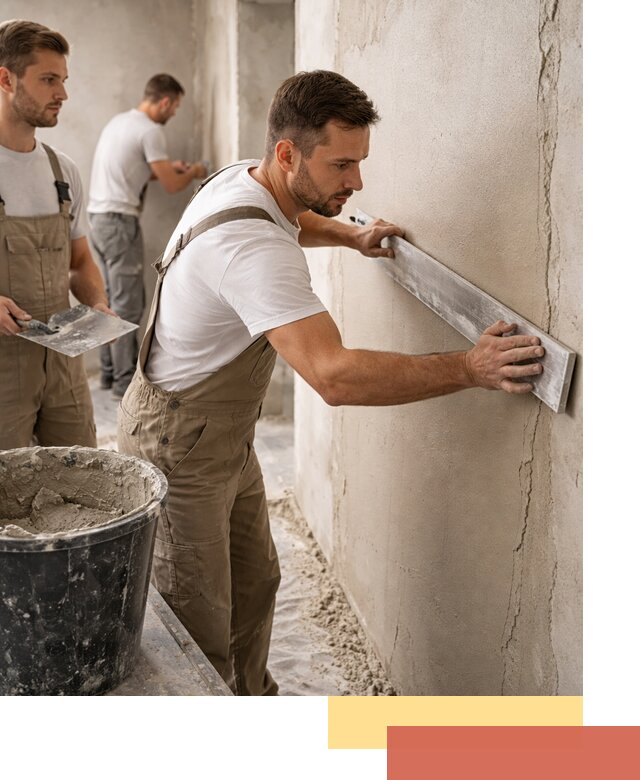 Штукатурка стен без маяков в зиме быстро и качественно