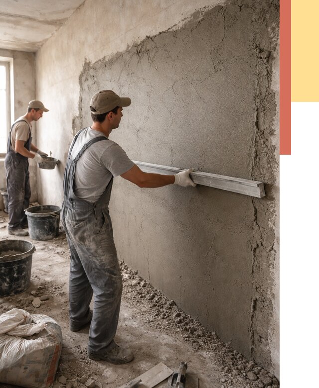 Цементная штукатурка стен в зиме от 4603 руб/м2 — быстро и недорого | ОТДЕЛОЧНИК-Зма