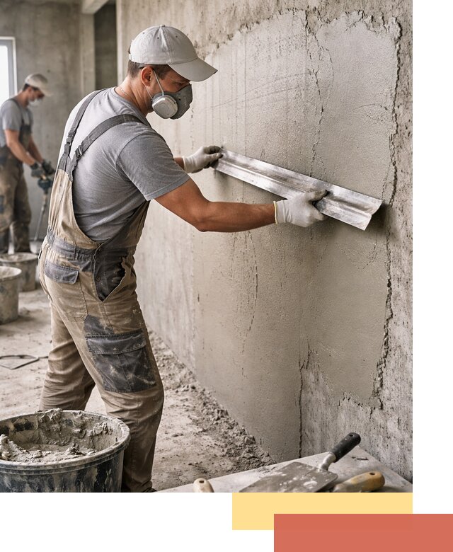 Штукатурка бетонных стен в зиме качественно и долговечно