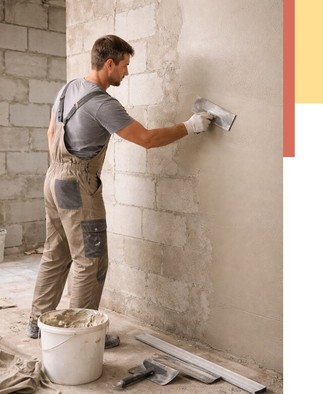 Штукатурка стен из газобетона в зиме от 2148 руб./м2 — быстро и недорого | ОТДЕЛОЧНИК-Зма
