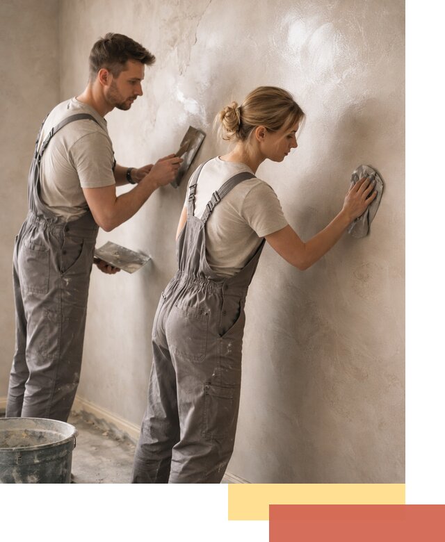 Венецианская штукатурка высокого качества в зиме