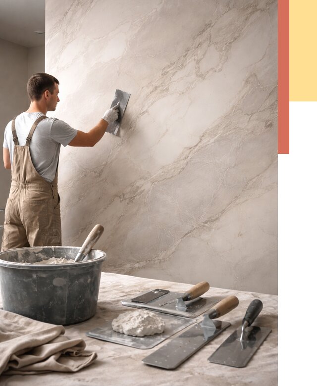 Декоративная штукатурка под мрамор в зиме от 2864 руб./м² — быстро и недорого | ОТДЕЛОЧНИК-Зма