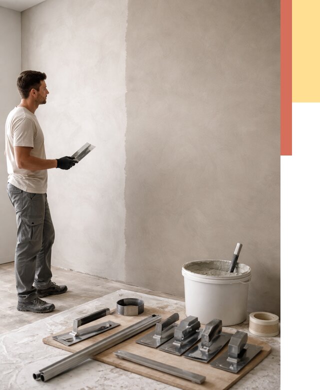 Нанесение микроцемента на стены в зиме от 3273 руб./м2 под ключ | ОТДЕЛОЧНИК-Зма