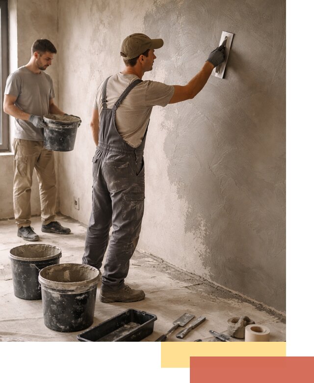 Нанесение микроцемента на стены в зиме качественно и быстро