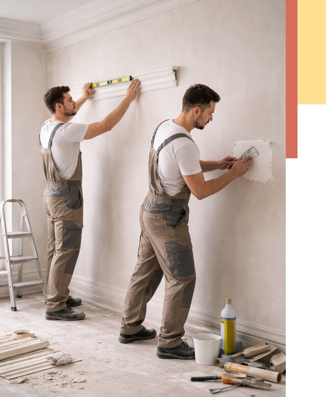 Монтаж лепнины на стены в зиме от 4603 руб. — недорого, быстро | ОТДЕЛОЧНИК-Зма