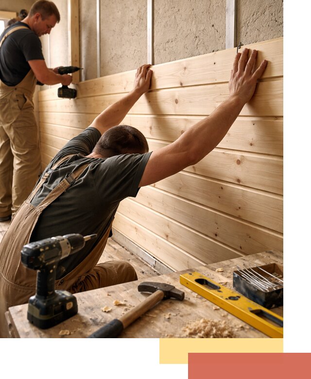 Монтаж деревянной вагонки на стены в зиме быстро и качественно