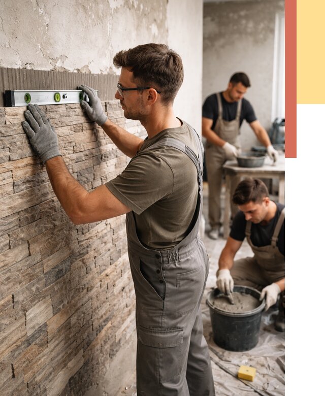 Монтаж искусственного камня в зиме от 4603 руб. под ключ | ОТДЕЛОЧНИК-Зма