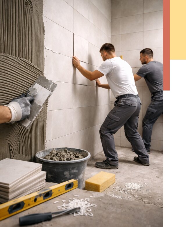 Укладка плитки на стены в зиме от 869 руб. — качественно и недорого | ОТДЕЛОЧНИК-Зма