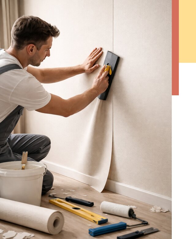 Поклейка виниловых обоев в зиме от 4603 руб. | Быстро и недорого — ОТДЕЛОЧНИК-Зма