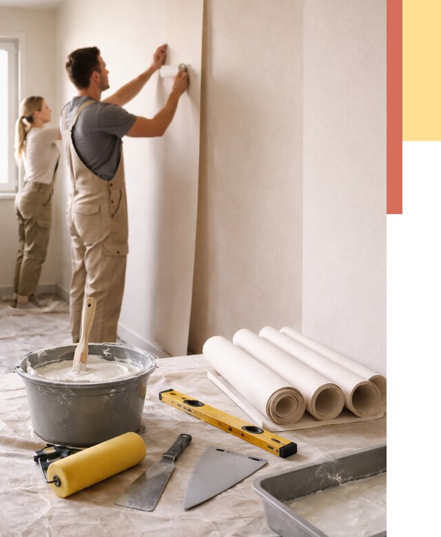 Поклейка бумажных обоев в зиме от 5625 руб./м2 — быстро и недорого | ОТДЕЛОЧНИК-Зма