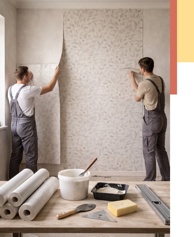 Поклейка обоев с подбором рисунка в зиме от 3580 руб. | ОТДЕЛОЧНИК-Зма - быстро и недорого