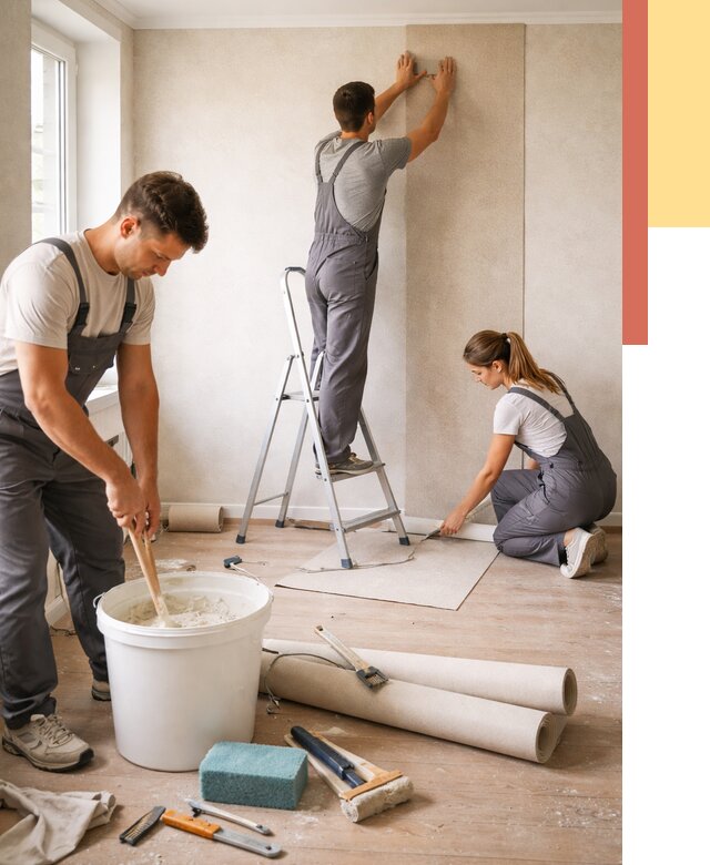 Оклейка стен обоями в зиме от 3580 руб/м2 — быстро и недорого | ОТДЕЛОЧНИК-Зма