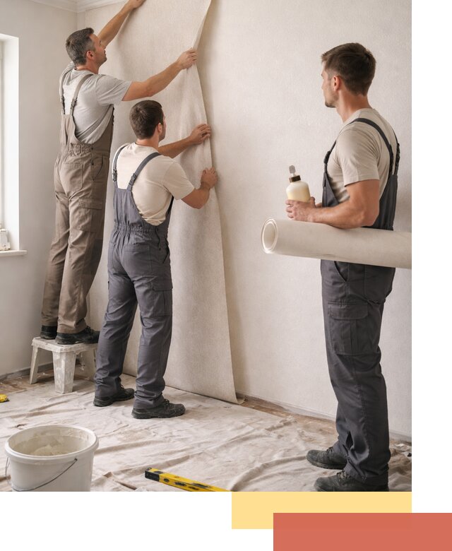 Оклейка стен обоями в зиме — качественно и профессионально