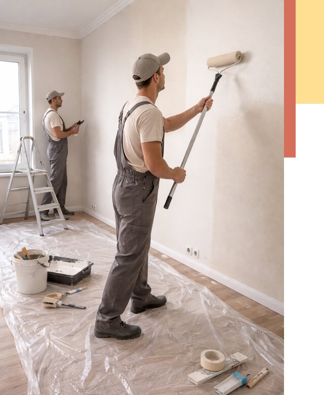 Покраска стен акриловой краской в зиме от 3580 руб./м² — быстро и недорого | ОТДЕЛОЧНИК-Зма