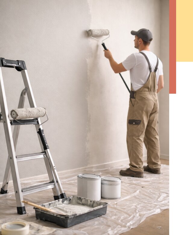 Покраска стен латексной краской в зиме от 4603 руб. за м2 | ОТДЕЛОЧНИК-Зма