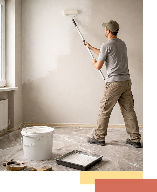 Покраска стен латексной краской в зиме качественно и быстро