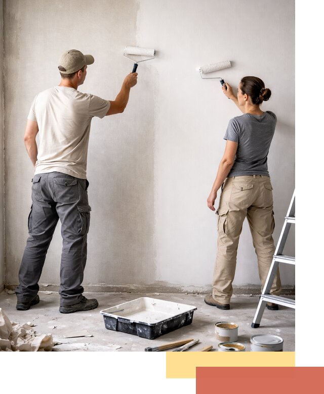 Окраска стен по стеклохолсту в зиме качественно и долговечно