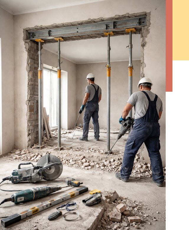 Прорезка проема в стене в зиме от 4603 руб. — быстро и недорого | ОТДЕЛОЧНИК-Зма