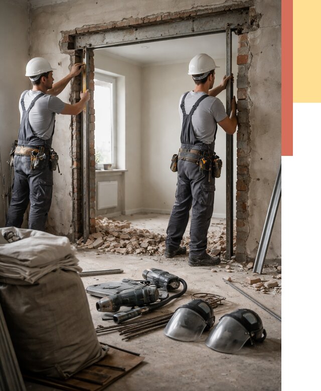 Расширение дверного проема в зиме от 12785 руб. под ключ | ОТДЕЛОЧНИК-Зма