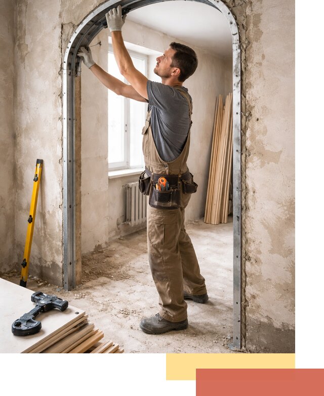 Устройство арочного проема в зиме под ключ