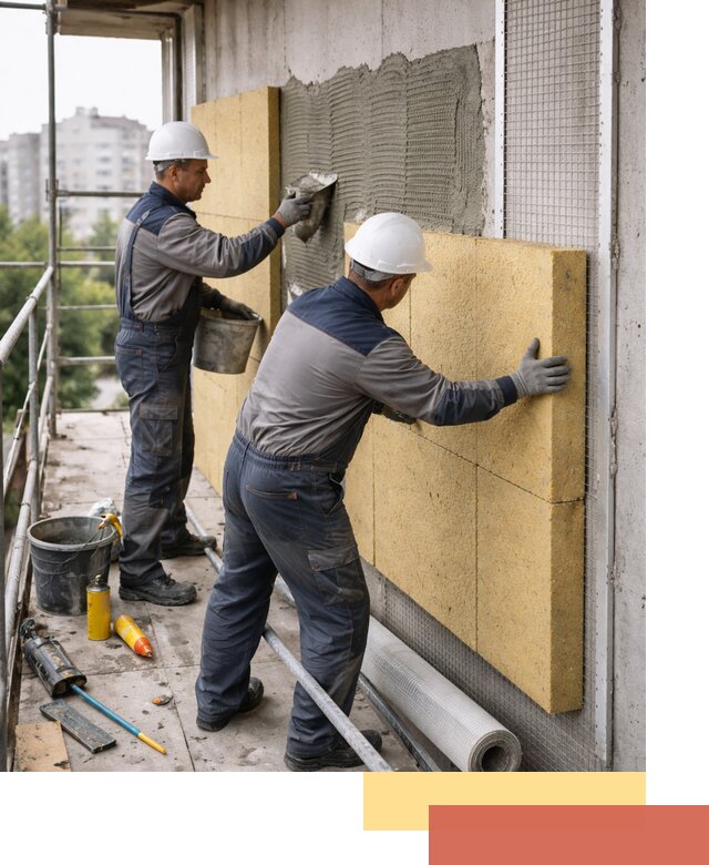 Утепление стен зданий и домов в зиме качественно и надежно