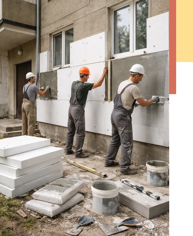 Утепление стен пенопластом в зиме от 1790 руб. — недорого и под ключ | ОТДЕЛОЧНИК-Зма