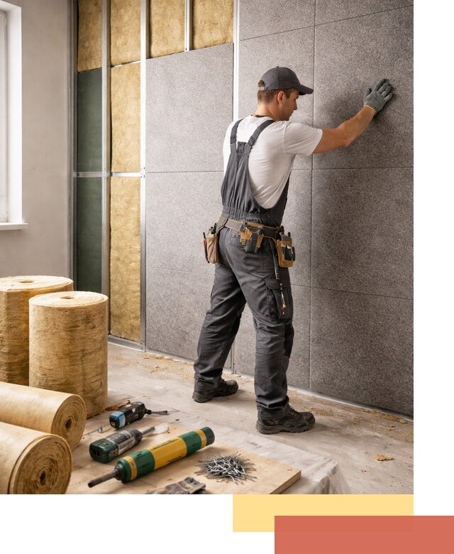 Профессиональная шумоизоляция стен в зиме для квартиры и офиса