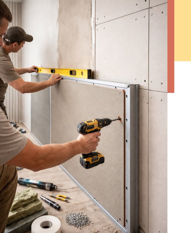 Шумоизоляция стен панелями ЗИПС в зиме от 2250 руб./м² под ключ | ОТДЕЛОЧНИК-Зма