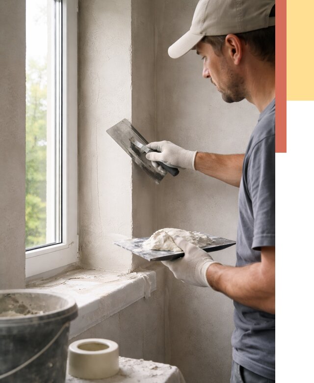 Штукатурка откосов в зиме от 4603 руб/м² — услуги и выравнивание под ключ | ОТДЕЛОЧНИК-Зма