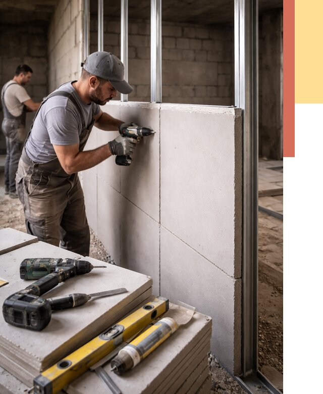 Кладка влагостойких перегородок ПГП в зиме от 1227 руб. под ключ | ОТДЕЛОЧНИК-Зма