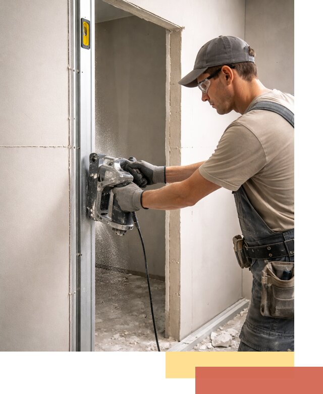 Устройство дверного проема в перегородке в зиме