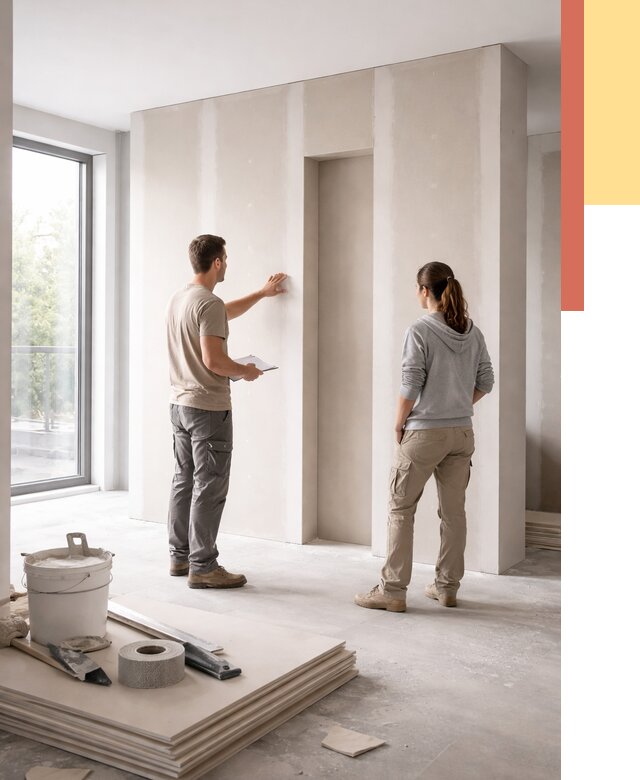 Зонирующая перегородка из гипсокартона в зиме от 2864 руб. под ключ | ОТДЕЛОЧНИК-Зма