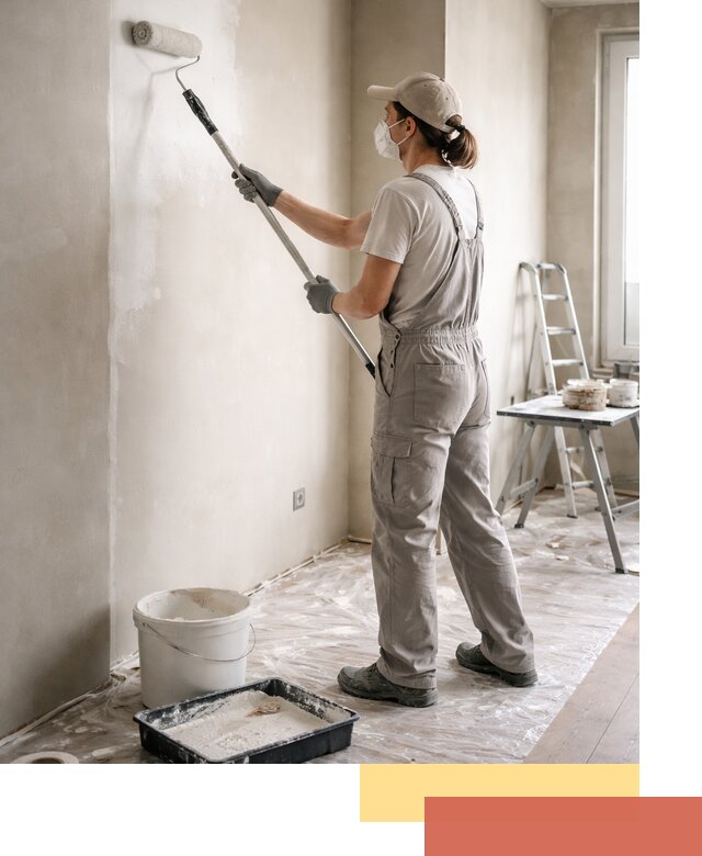 Покраска перегородок из гипсокартона в зиме качественно и недорого