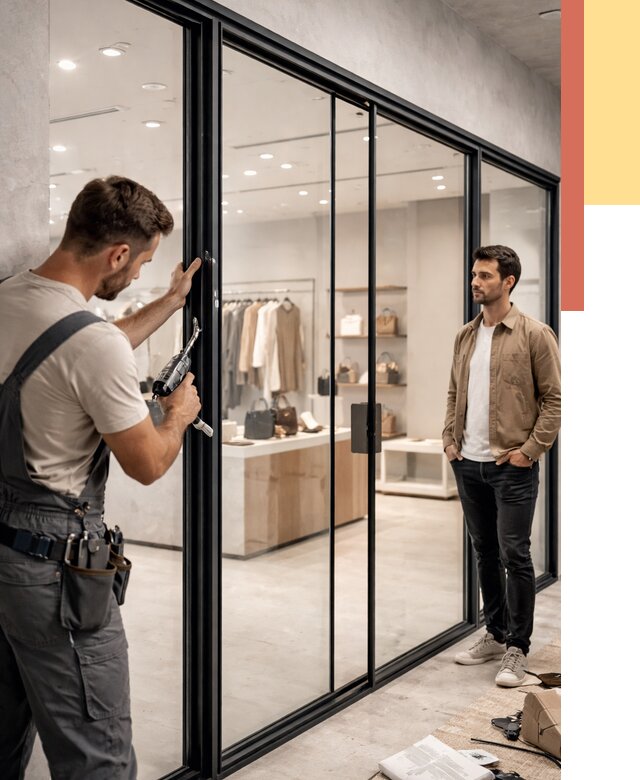 Стеклянные перегородки для магазинов в зиме от 8387 руб. под ключ | ОТДЕЛОЧНИК-Зма