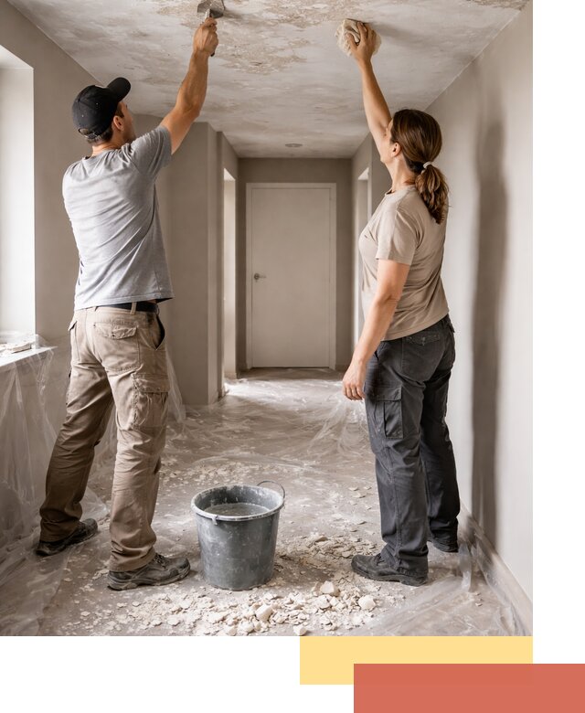 Удаление побелки с потолка в зиме — быстро и аккуратно