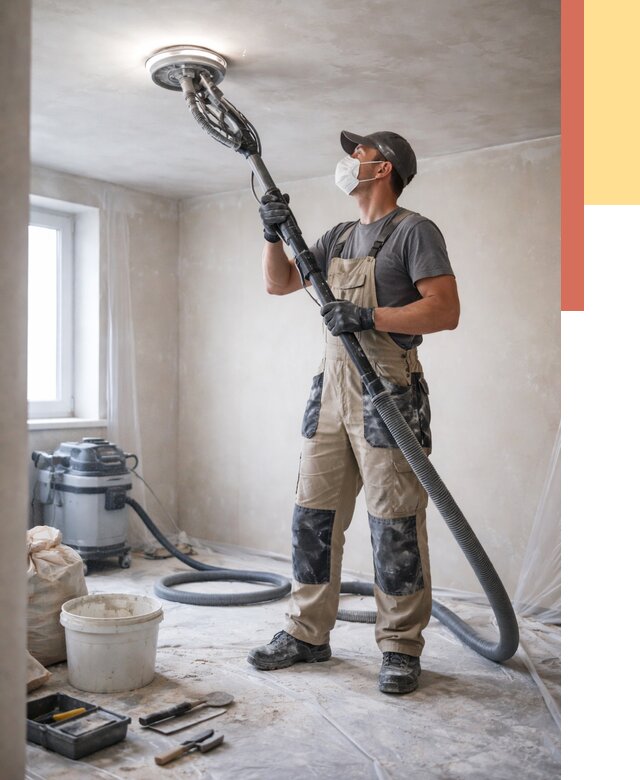 Шлифовка потолка в зиме от 3580 руб. — услуги шлифования потолка | ОТДЕЛОЧНИК-Зма