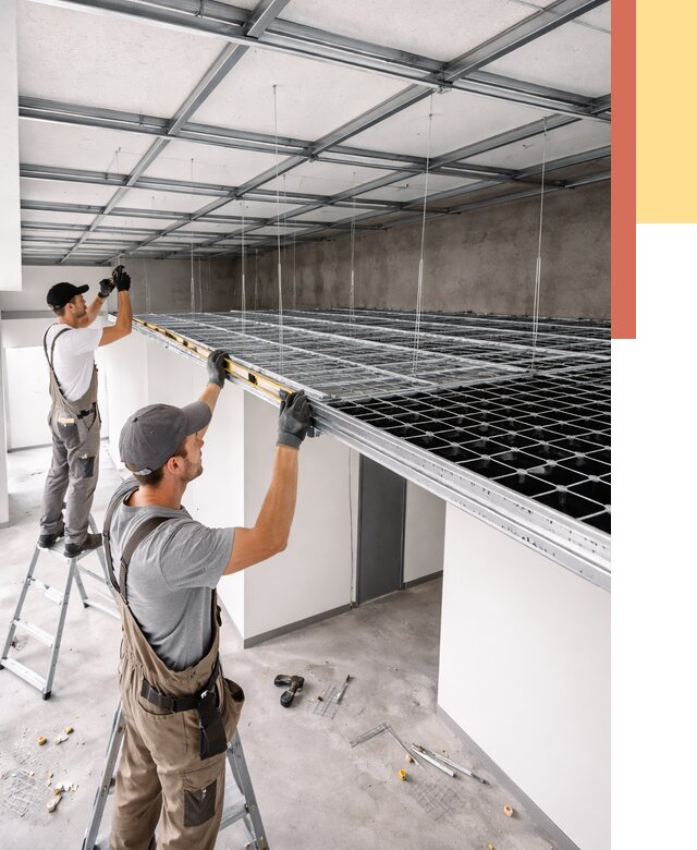 Монтаж потолка грильято в зиме от 460 руб./м² — быстрая сборка под ключ | ОТДЕЛОЧНИК-Зма