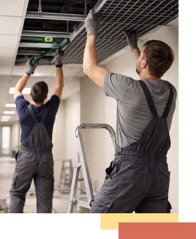 Монтаж потолка Грильято в зиме: установка под ключ качественно