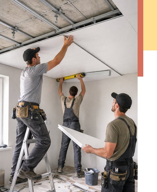 Монтаж потолка из ПВХ панелей в зиме от 3580 руб./м2 — быстро и недорого | ОТДЕЛОЧНИК-Зма