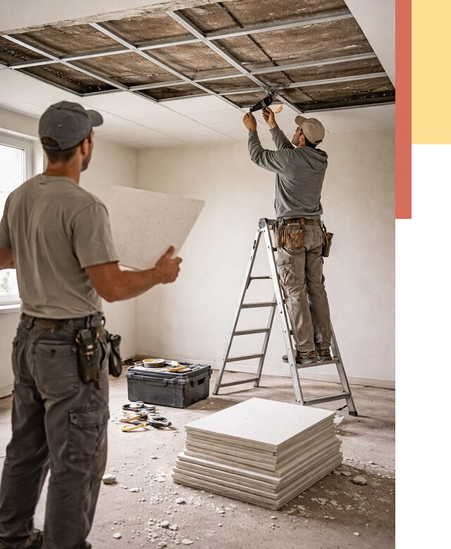 Замена плит подвесного потолка в зиме от 1790 руб. быстро и недорого | ОТДЕЛОЧНИК-Зма