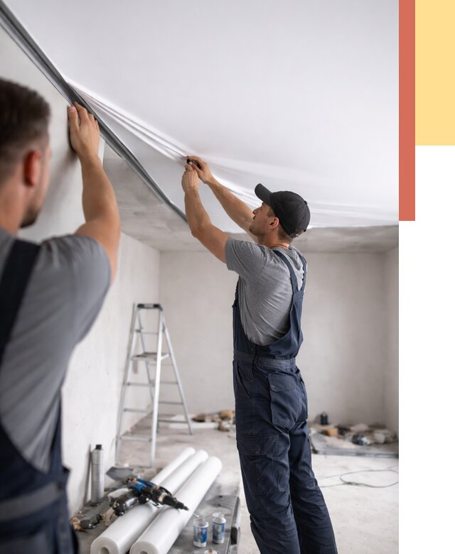 Монтаж матового натяжного потолка в зиме от 4603 руб./м² — быстро и недорого | ОТДЕЛОЧНИК-Зма