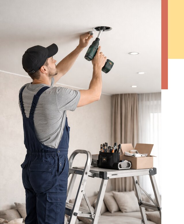 Установка и монтаж точечных светильников в натяжной потолок в зиме от 1841 руб. | ОТДЕЛОЧНИК-Зма