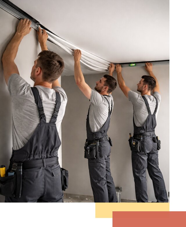 Теневые натяжные потолки в зиме: монтаж и отделка быстро и качественно