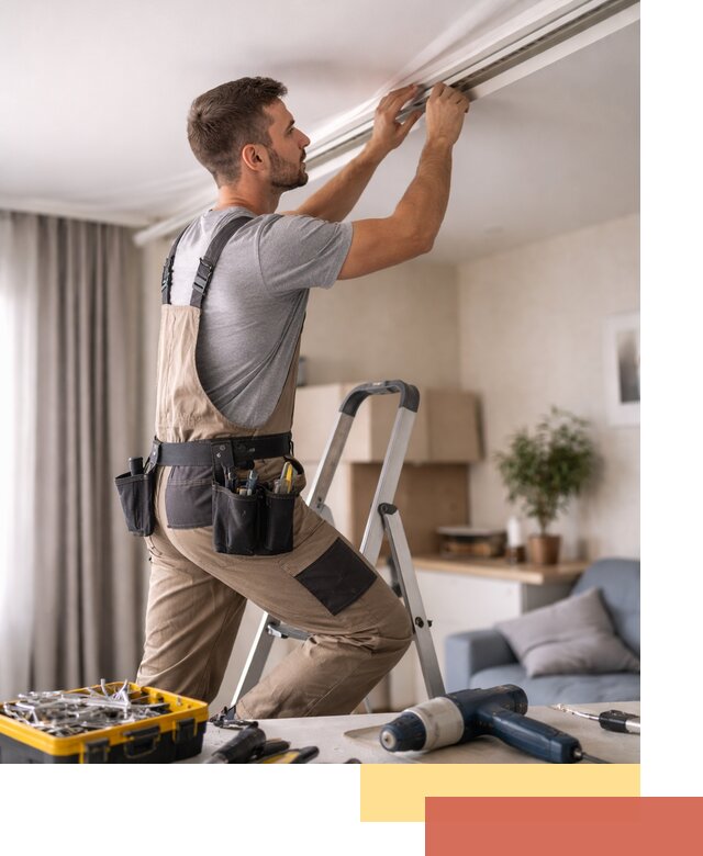 Ремонт натяжных потолков в зиме — качественно и оперативно